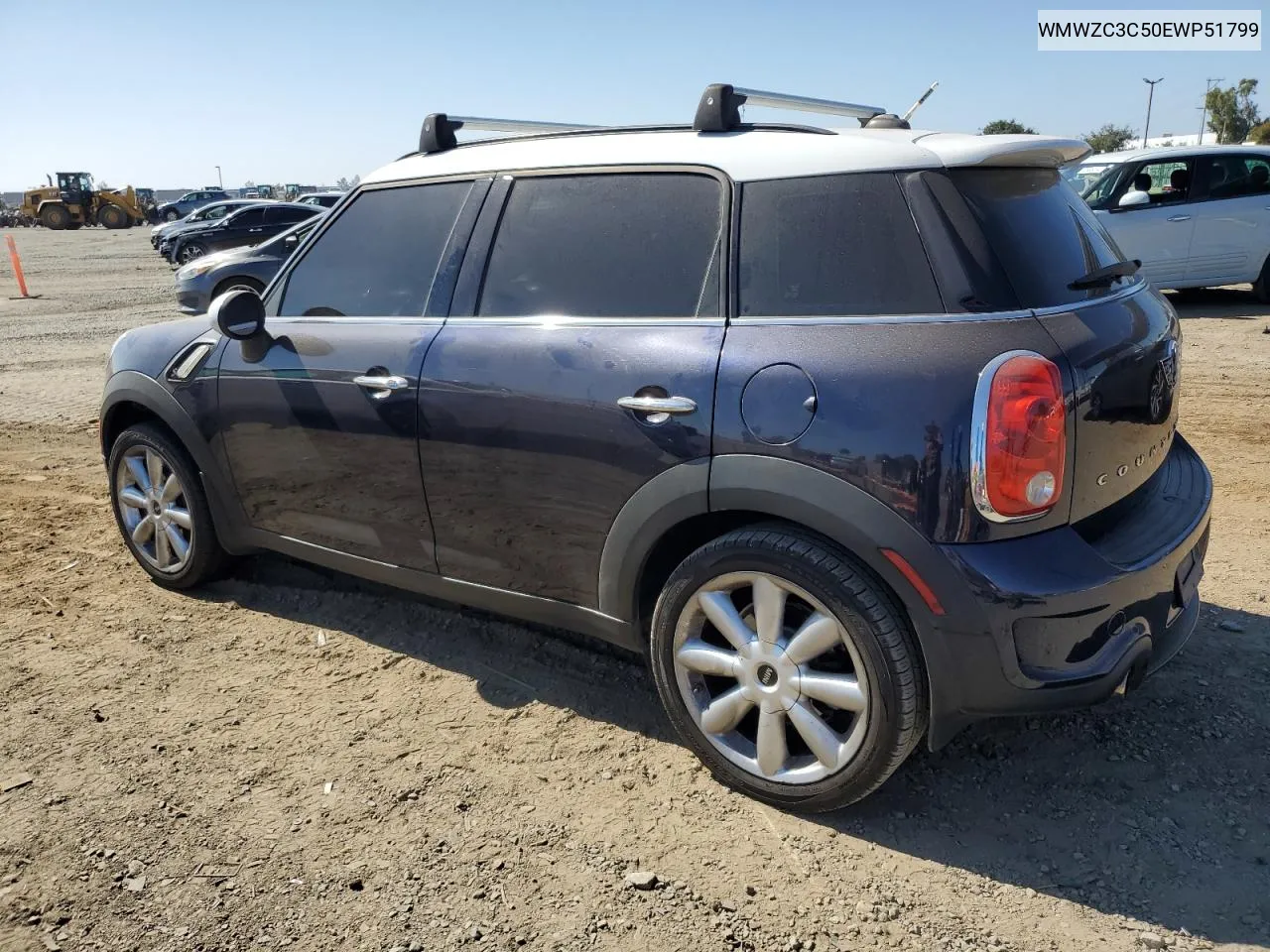 2014 Mini Cooper S Countryman VIN: WMWZC3C50EWP51799 Lot: 71845424