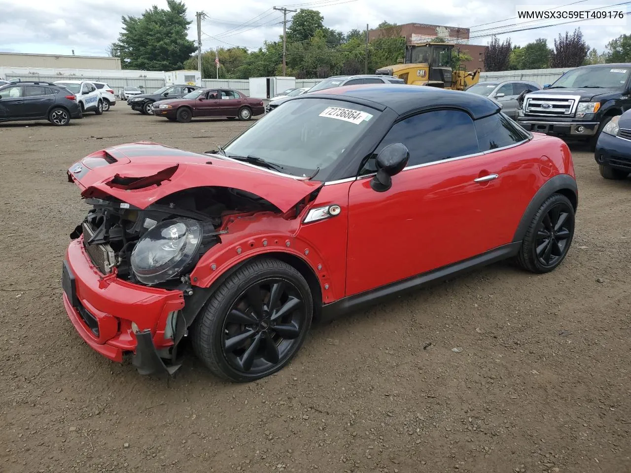 2014 Mini Cooper Coupe S VIN: WMWSX3C59ET409176 Lot: 72736864