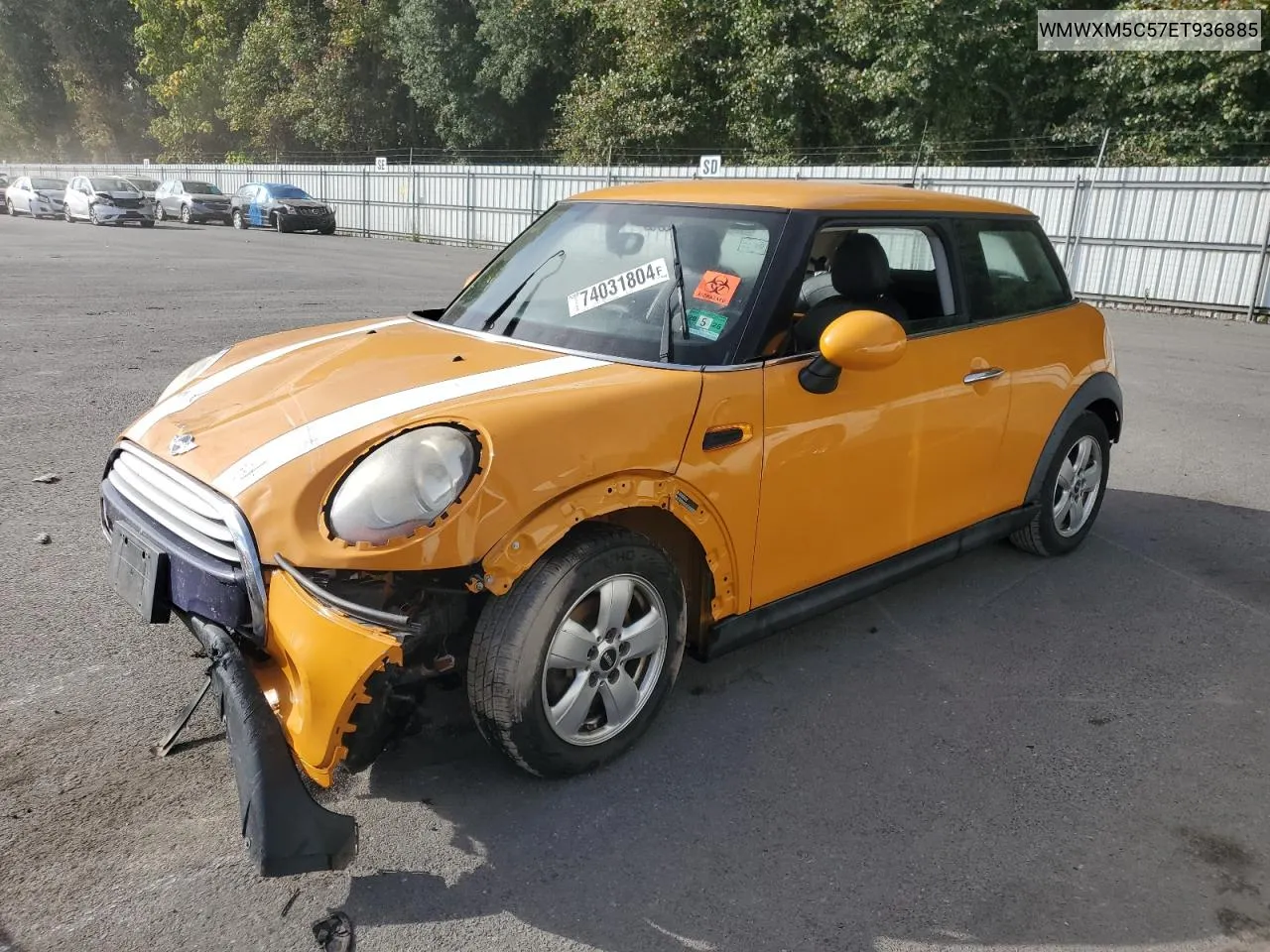 2014 Mini Cooper VIN: WMWXM5C57ET936885 Lot: 74031804