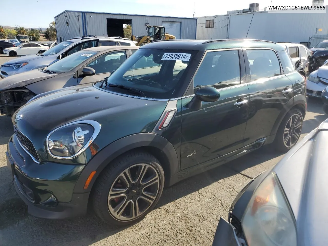 2014 Mini Cooper Countryman Jcw VIN: WMWXD1C51EWL99566 Lot: 74035914