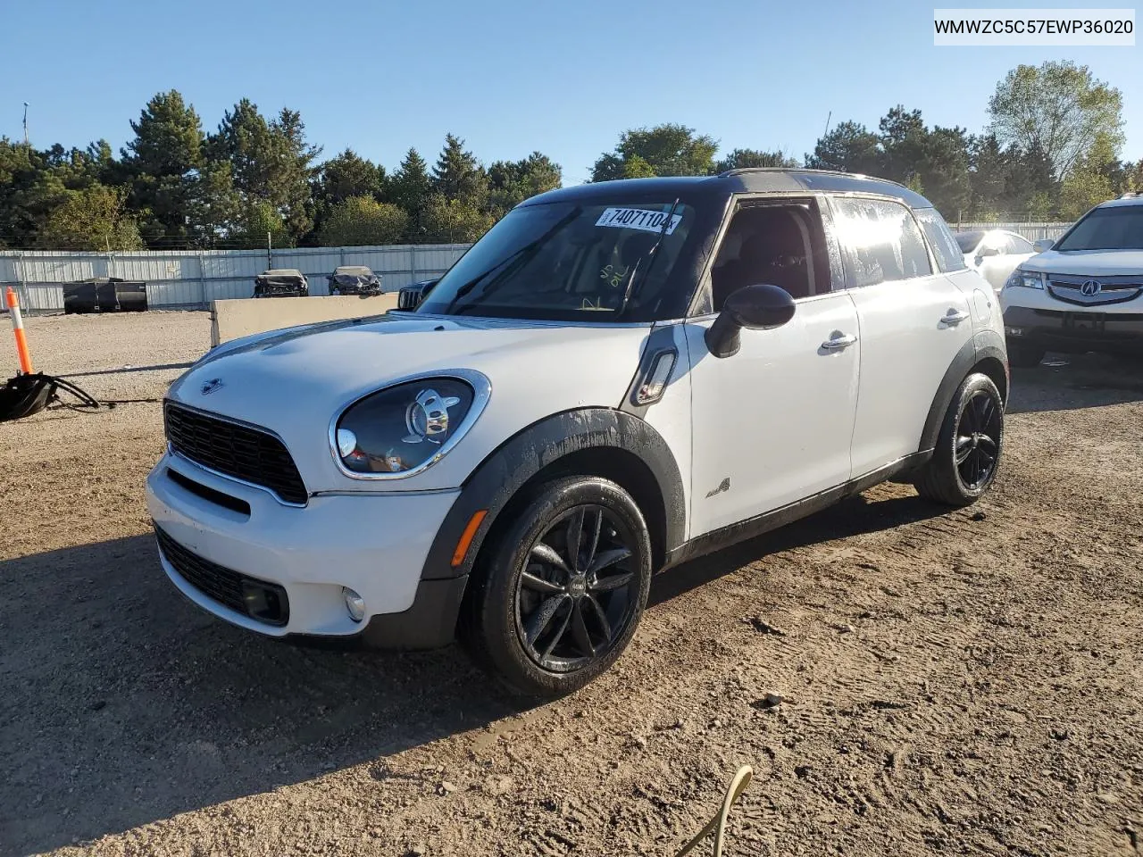 2014 Mini Cooper S Countryman VIN: WMWZC5C57EWP36020 Lot: 74071104