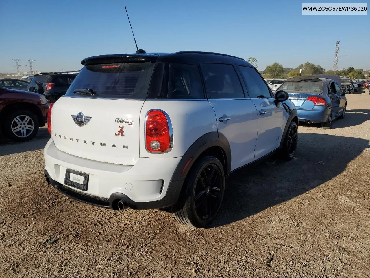 2014 Mini Cooper S Countryman VIN: WMWZC5C57EWP36020 Lot: 74071104