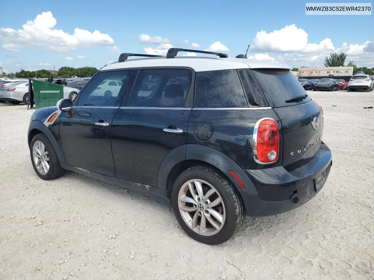 2014 Mini Cooper Countryman VIN: WMWZB3C52EWR42370 Lot: 74102204