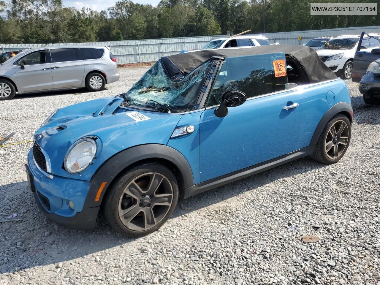 2014 Mini Cooper S VIN: WMWZP3C51ET707154 Lot: 75063964