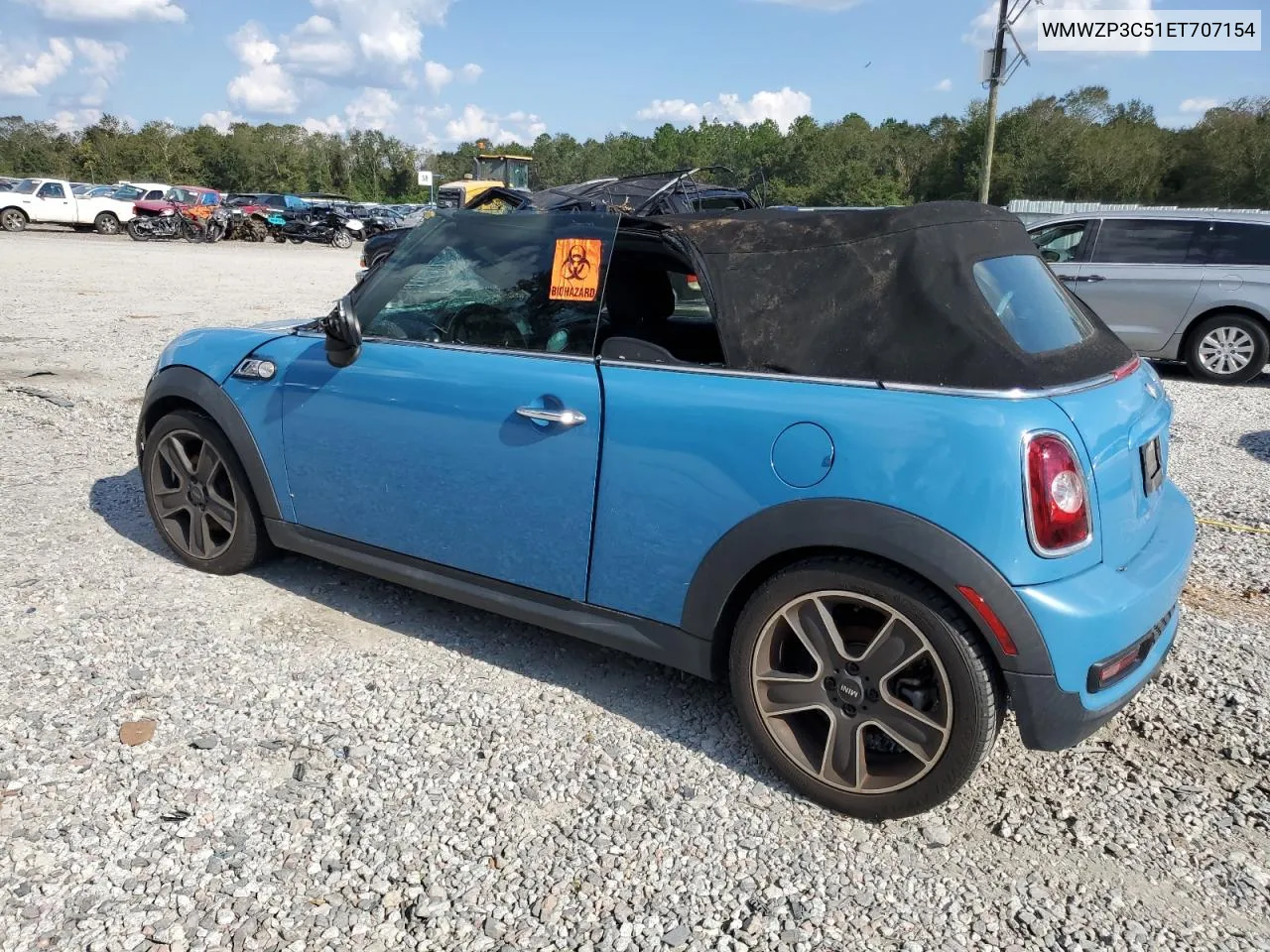 2014 Mini Cooper S VIN: WMWZP3C51ET707154 Lot: 75063964