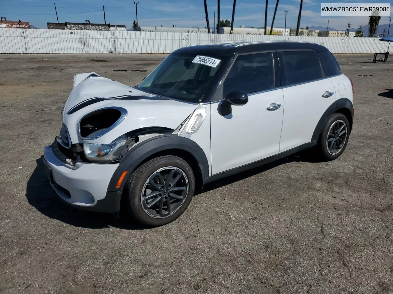 2014 Mini Cooper Countryman VIN: WMWZB3C51EWR39086 Lot: 75666514