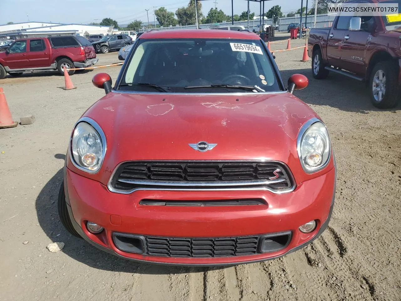 2015 Mini Cooper S Countryman VIN: WMWZC3C5XFWT01787 Lot: 66519694