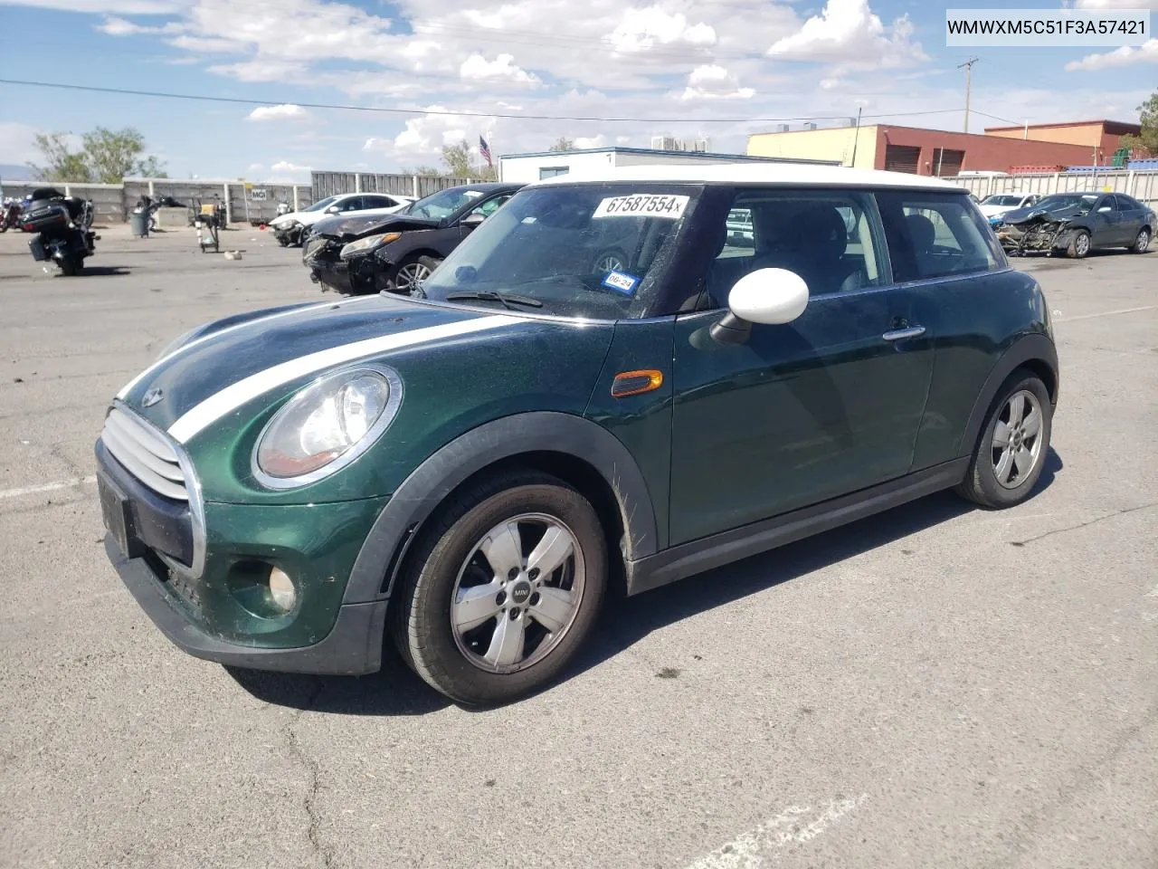 2015 Mini Cooper VIN: WMWXM5C51F3A57421 Lot: 67587554