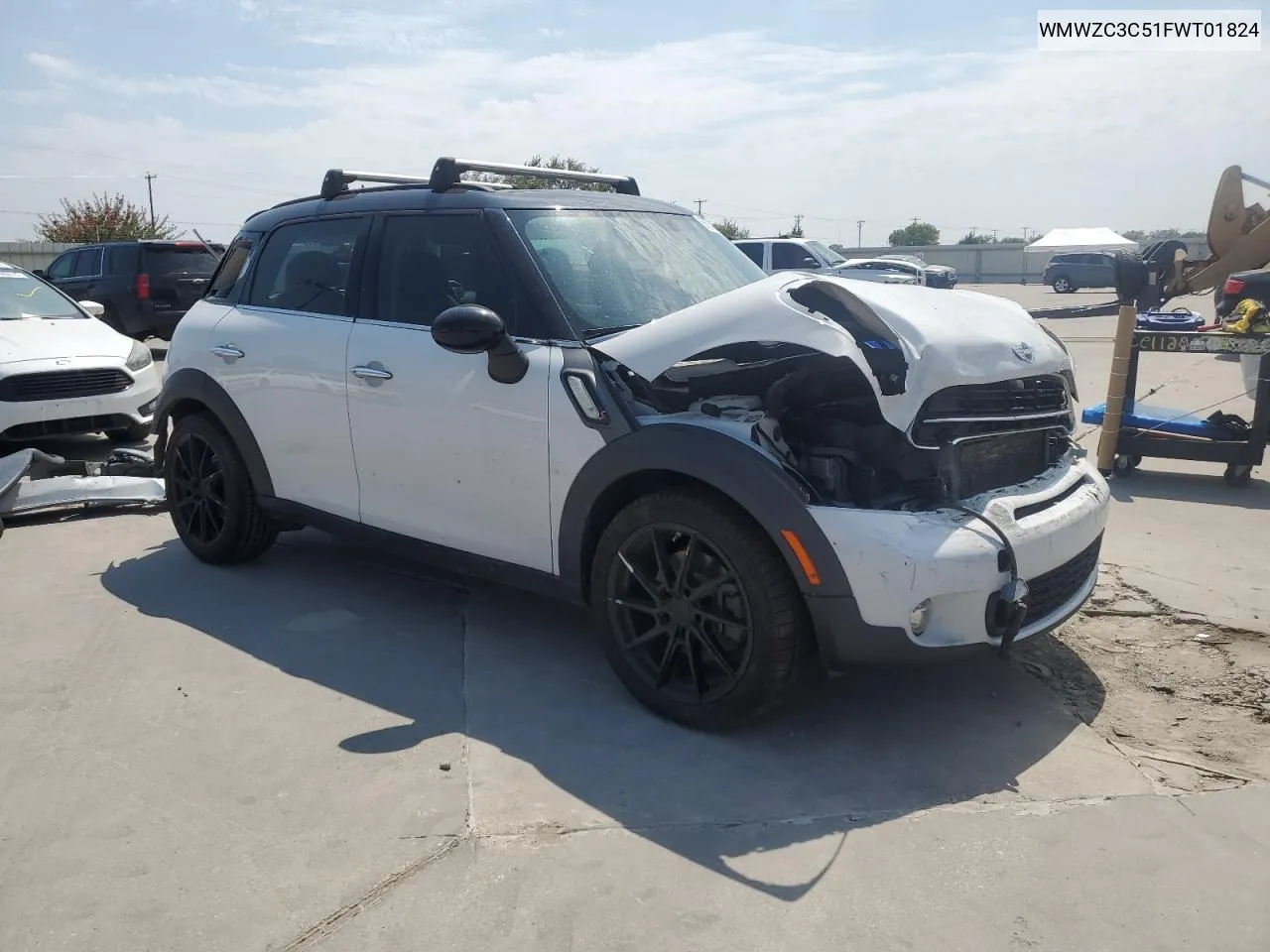 2015 Mini Cooper S Countryman VIN: WMWZC3C51FWT01824 Lot: 68352324