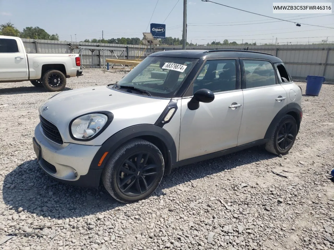 2015 Mini Cooper Countryman VIN: WMWZB3C53FWR46316 Lot: 68379874