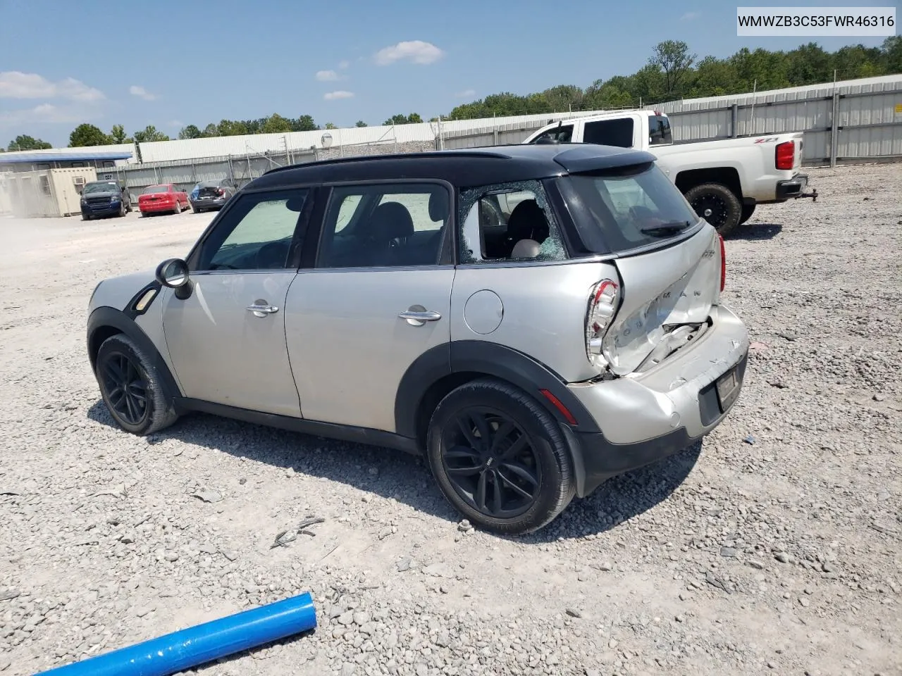 2015 Mini Cooper Countryman VIN: WMWZB3C53FWR46316 Lot: 68379874