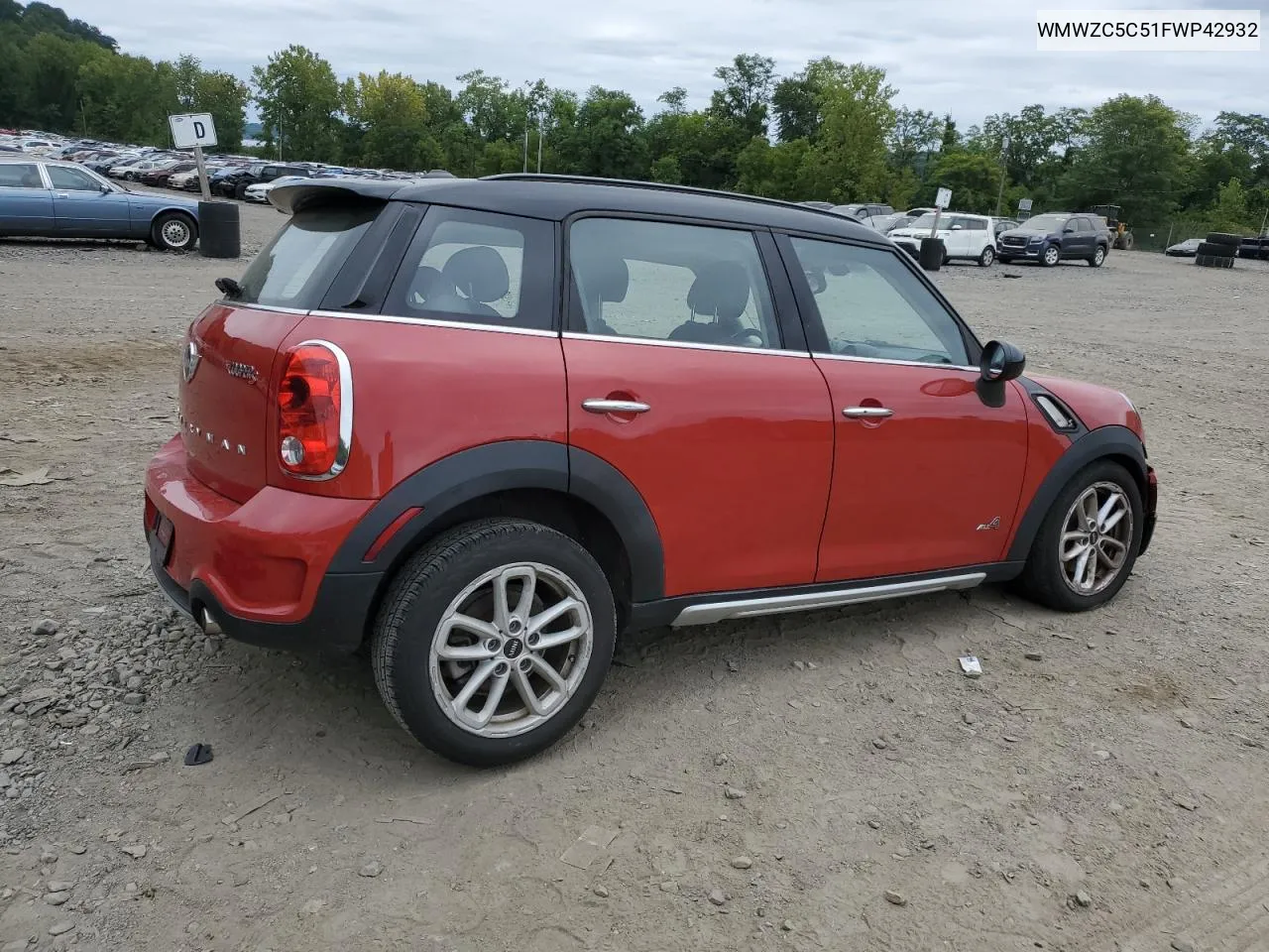 WMWZC5C51FWP42932 2015 Mini Cooper S Countryman