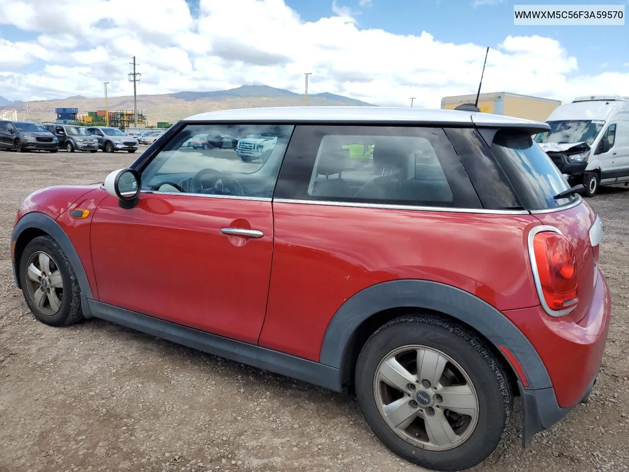 2015 Mini Cooper VIN: WMWXM5C56F3A59570 Lot: 69309934