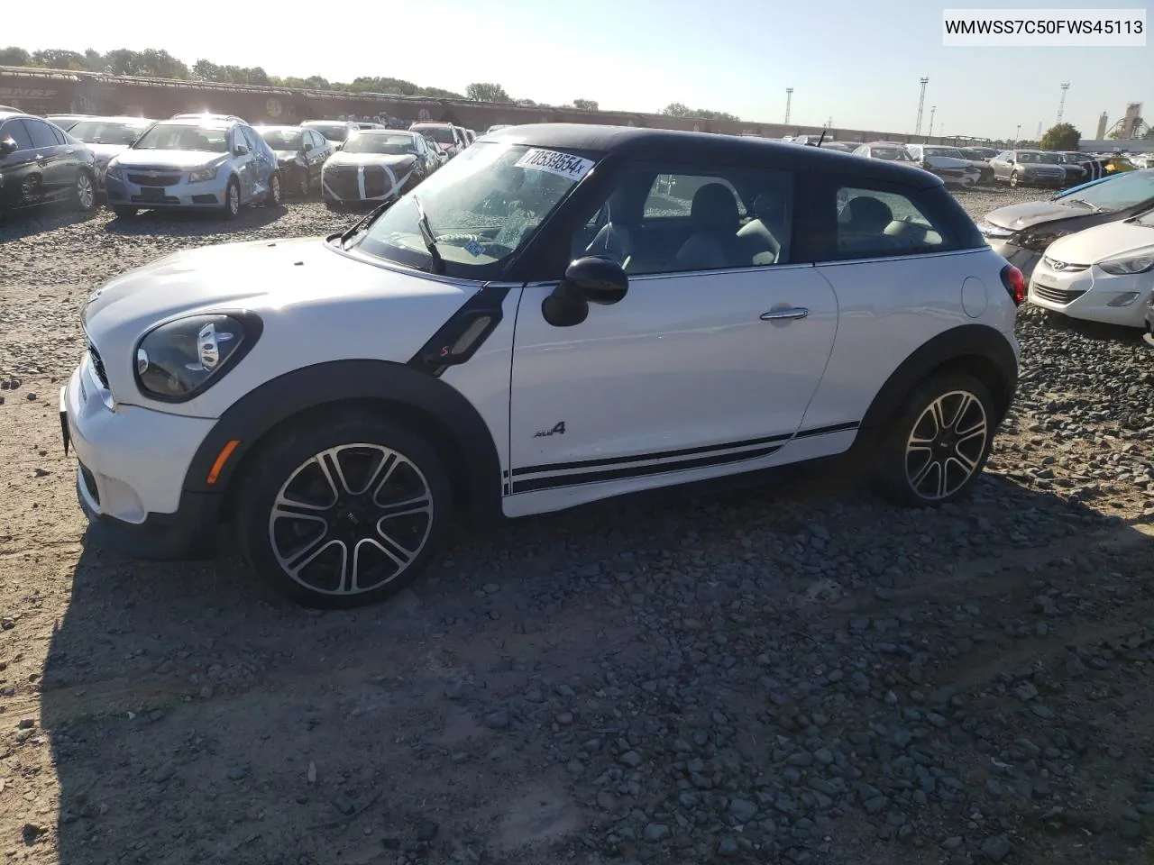 2015 Mini Cooper S Paceman VIN: WMWSS7C50FWS45113 Lot: 70539554