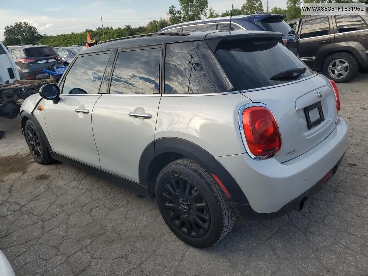 2015 Mini Cooper VIN: WMWXS5C51FT831962 Lot: 71383564