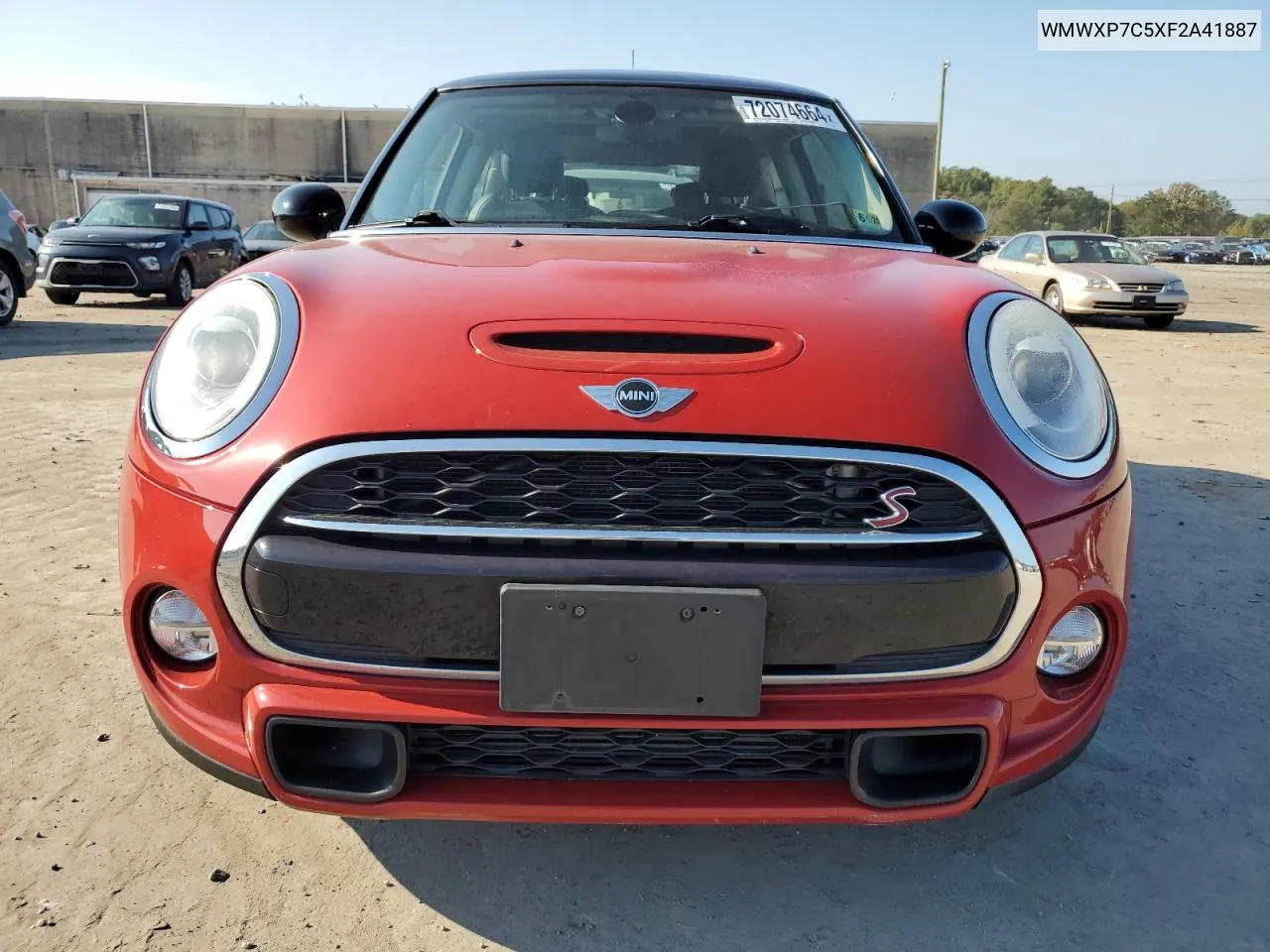 2015 Mini Cooper S VIN: WMWXP7C5XF2A41887 Lot: 72074664