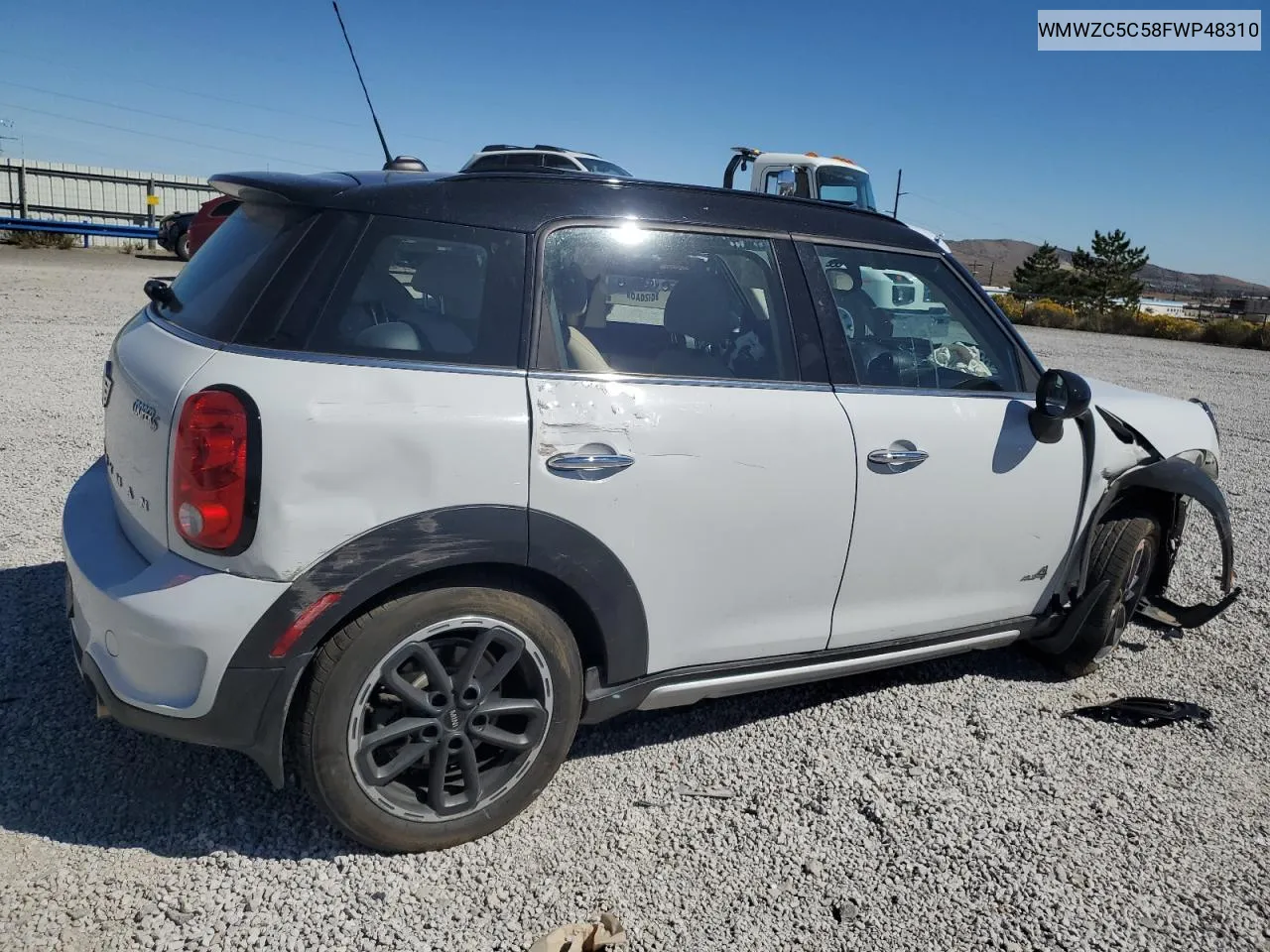 2015 Mini Cooper S Countryman VIN: WMWZC5C58FWP48310 Lot: 72093484