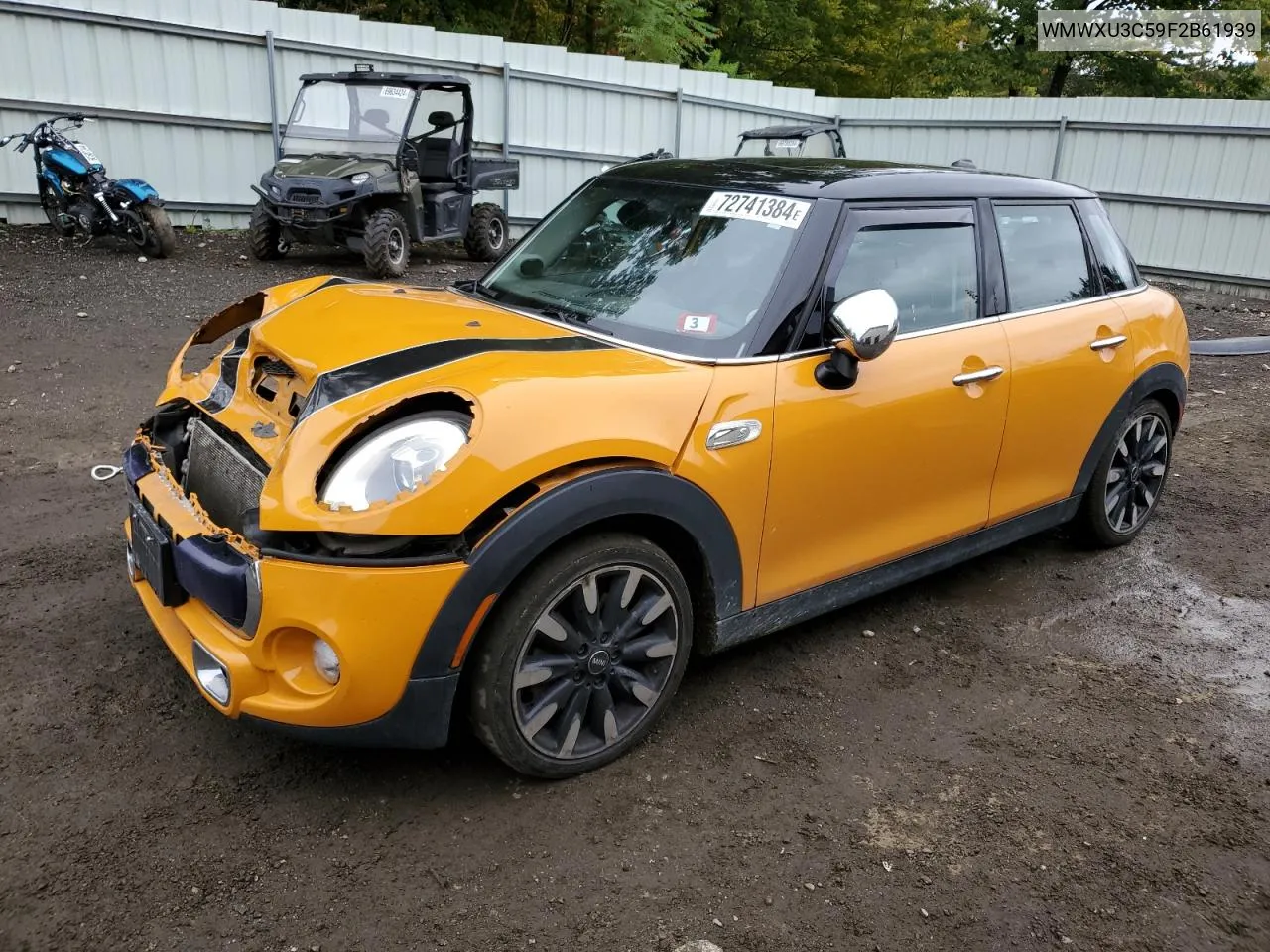 2015 Mini Cooper S VIN: WMWXU3C59F2B61939 Lot: 72741384