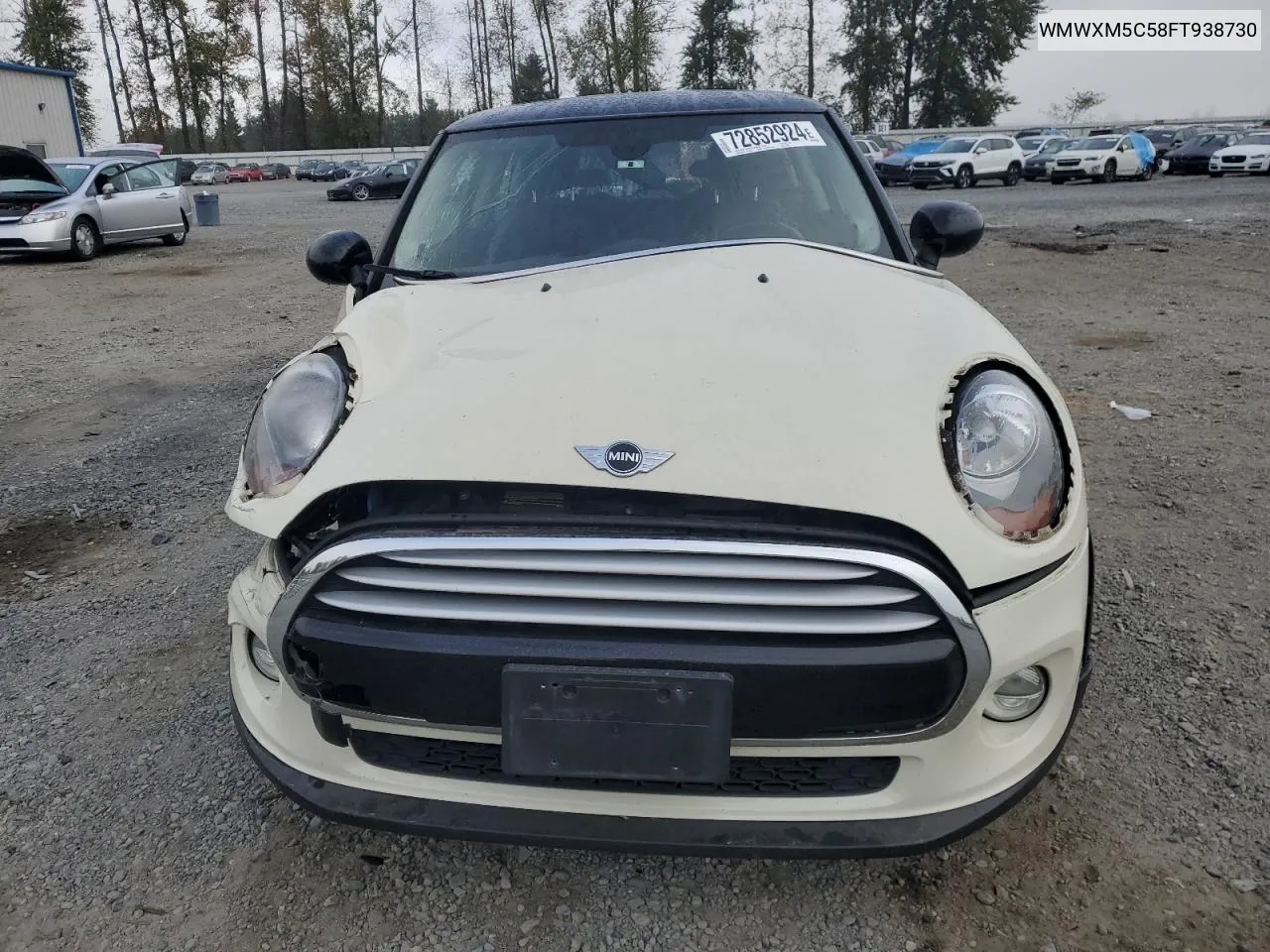 2015 Mini Cooper VIN: WMWXM5C58FT938730 Lot: 72852924