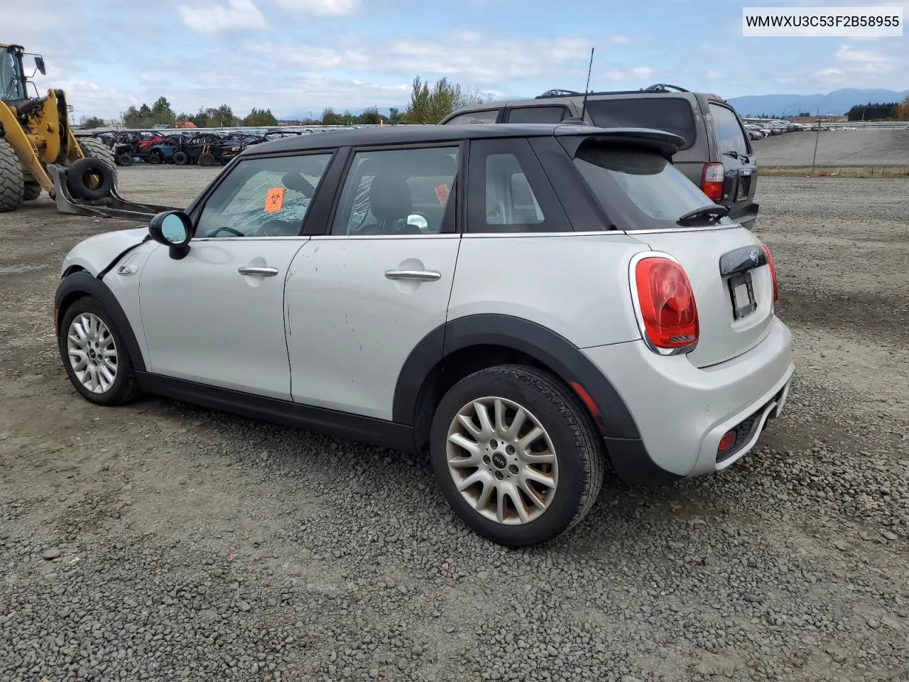 2015 Mini Cooper S VIN: WMWXU3C53F2B58955 Lot: 72988124