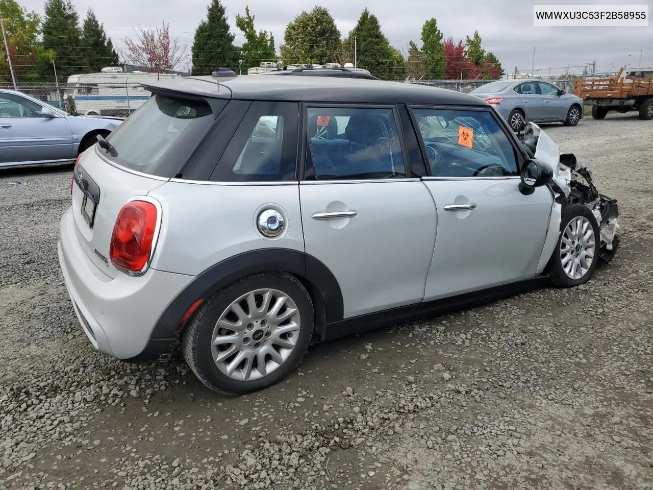 2015 Mini Cooper S VIN: WMWXU3C53F2B58955 Lot: 72988124