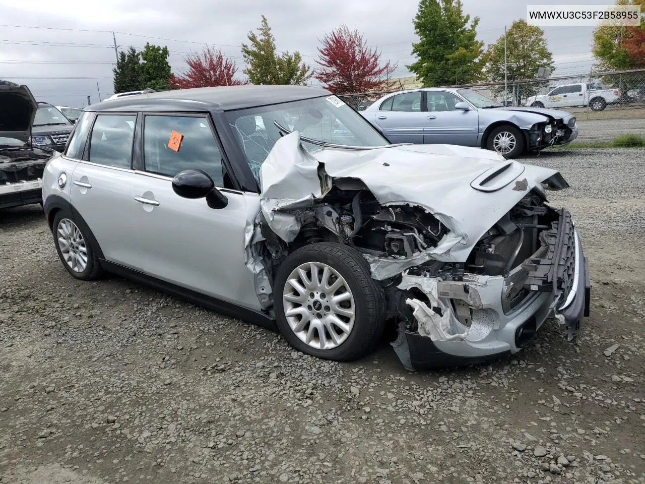 2015 Mini Cooper S VIN: WMWXU3C53F2B58955 Lot: 72988124