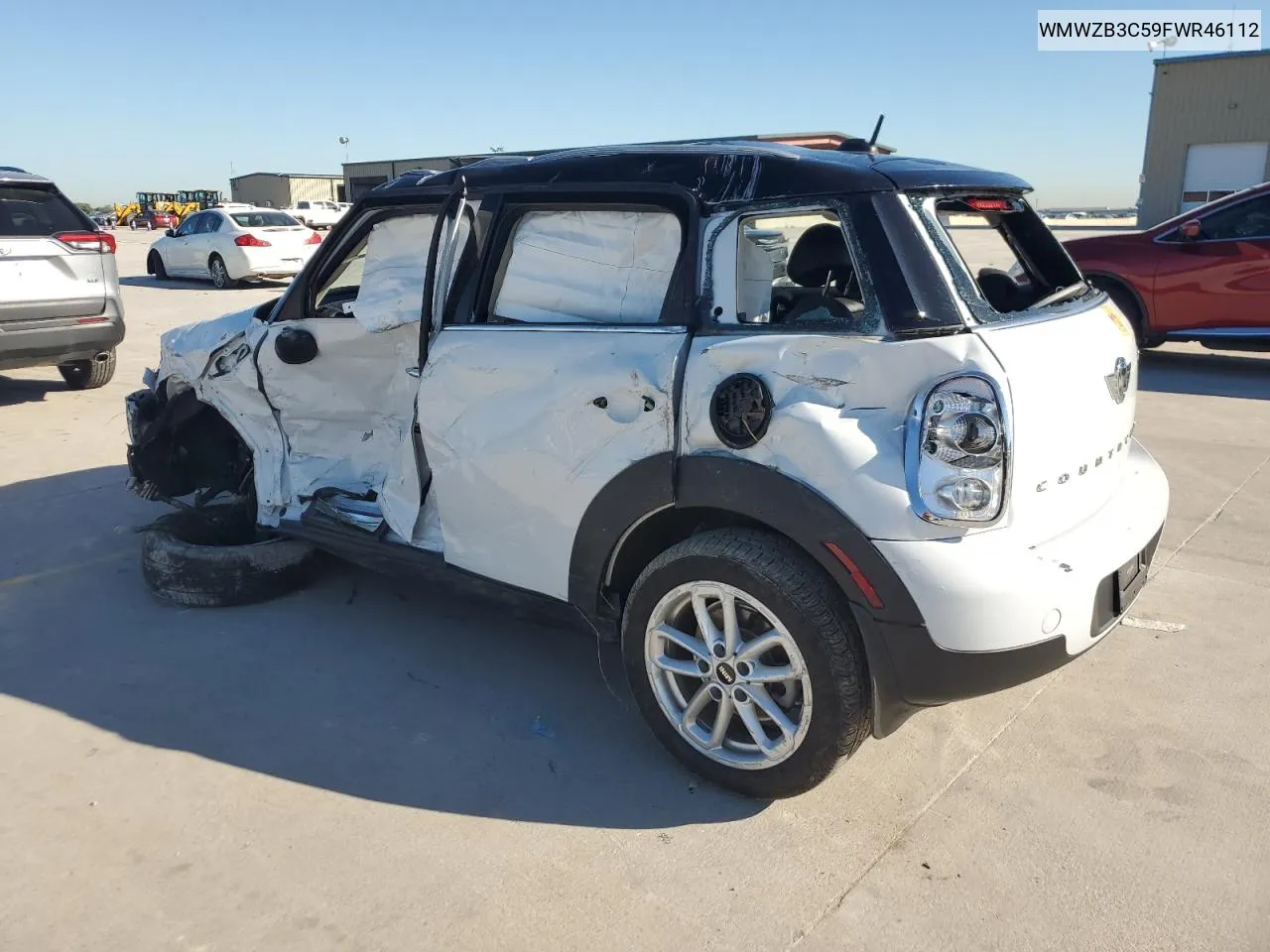 2015 Mini Cooper Countryman VIN: WMWZB3C59FWR46112 Lot: 73141974