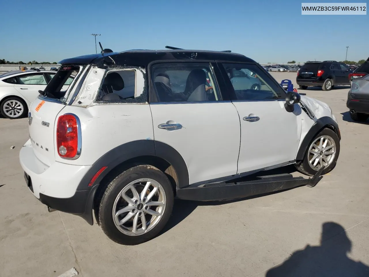 2015 Mini Cooper Countryman VIN: WMWZB3C59FWR46112 Lot: 73141974