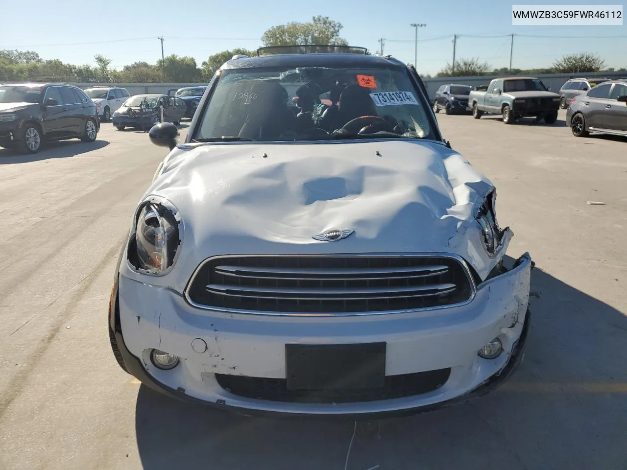 2015 Mini Cooper Countryman VIN: WMWZB3C59FWR46112 Lot: 73141974