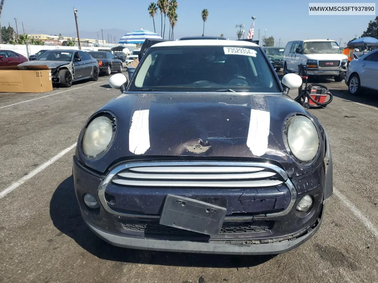 2015 Mini Cooper VIN: WMWXM5C53FT937890 Lot: 73529354