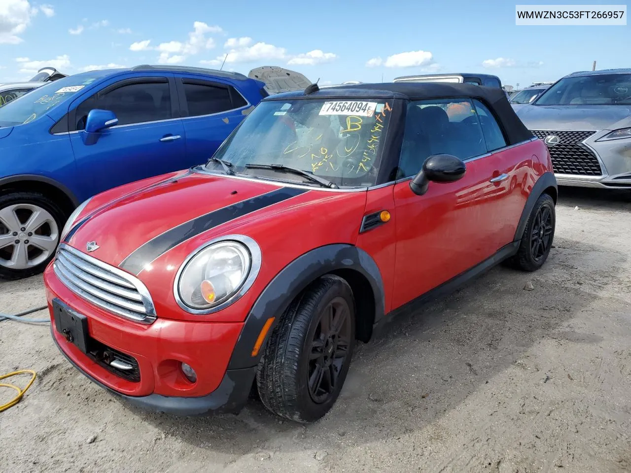 2015 Mini Cooper VIN: WMWZN3C53FT266957 Lot: 74564094