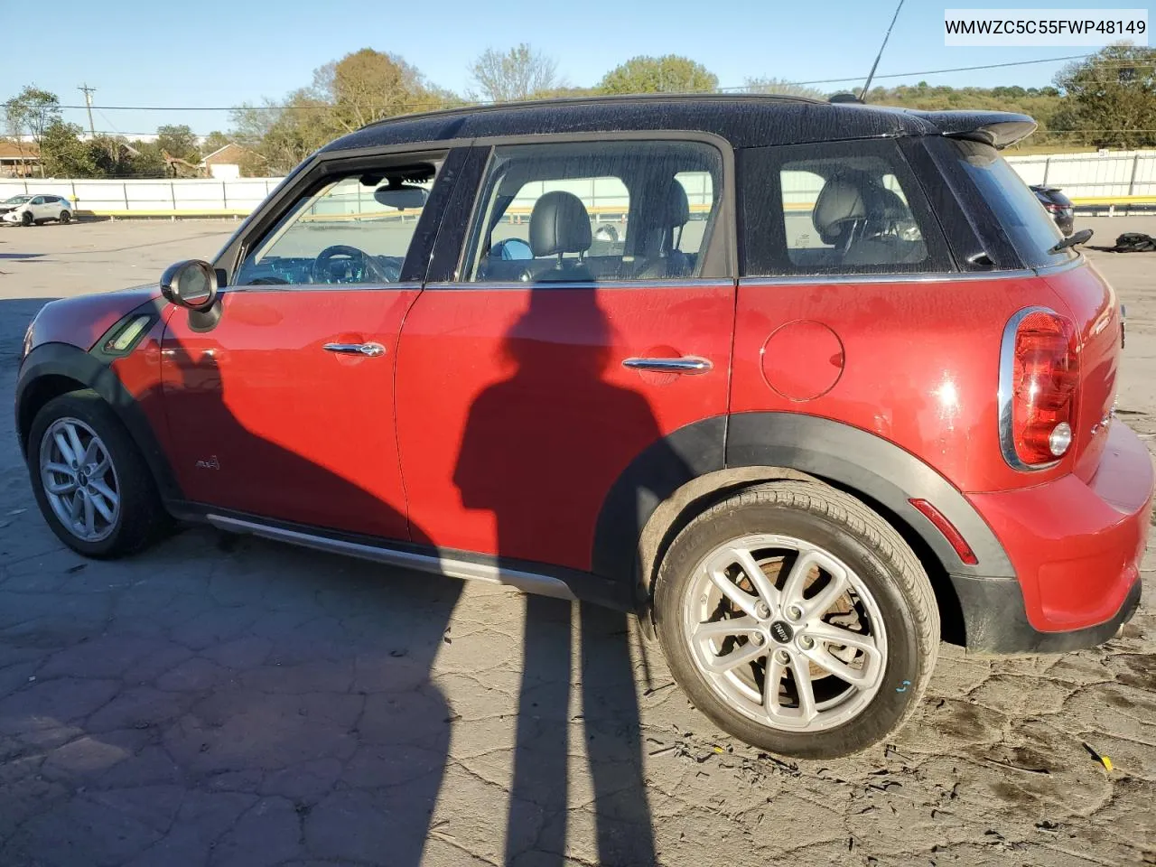 2015 Mini Cooper S Countryman VIN: WMWZC5C55FWP48149 Lot: 74886784