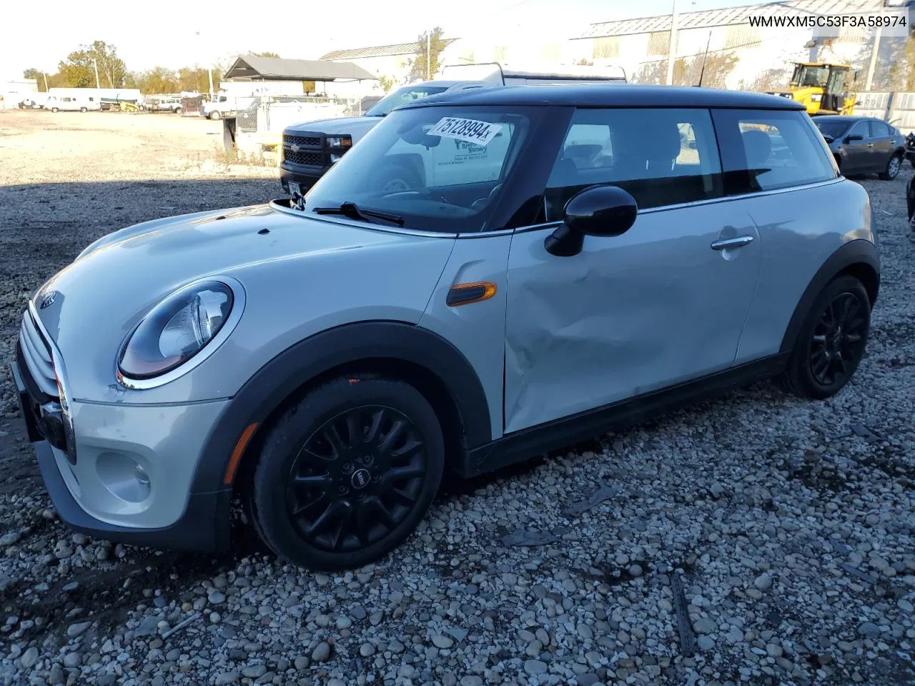 2015 Mini Cooper VIN: WMWXM5C53F3A58974 Lot: 75128994