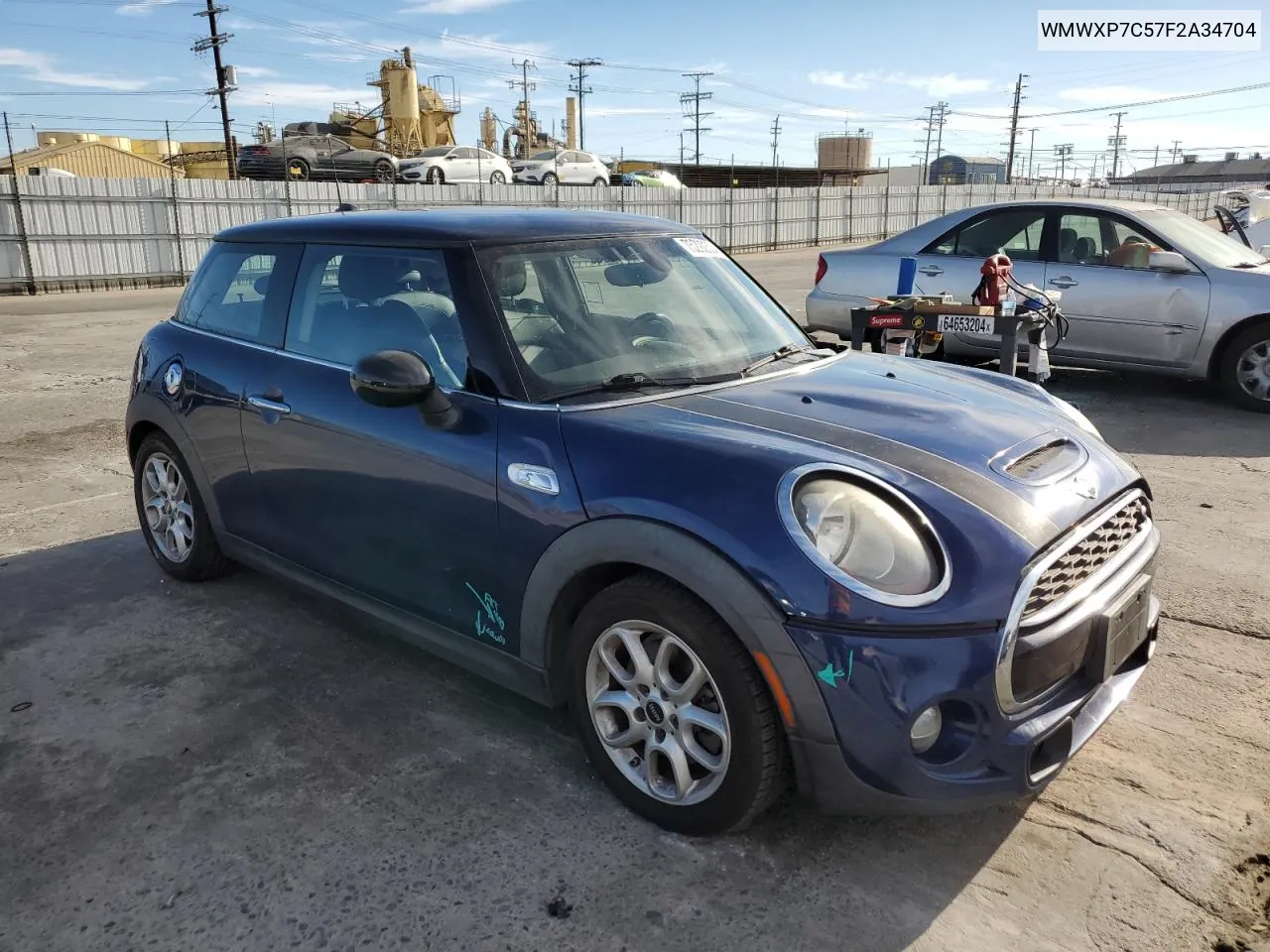 2015 Mini Cooper S VIN: WMWXP7C57F2A34704 Lot: 75292304