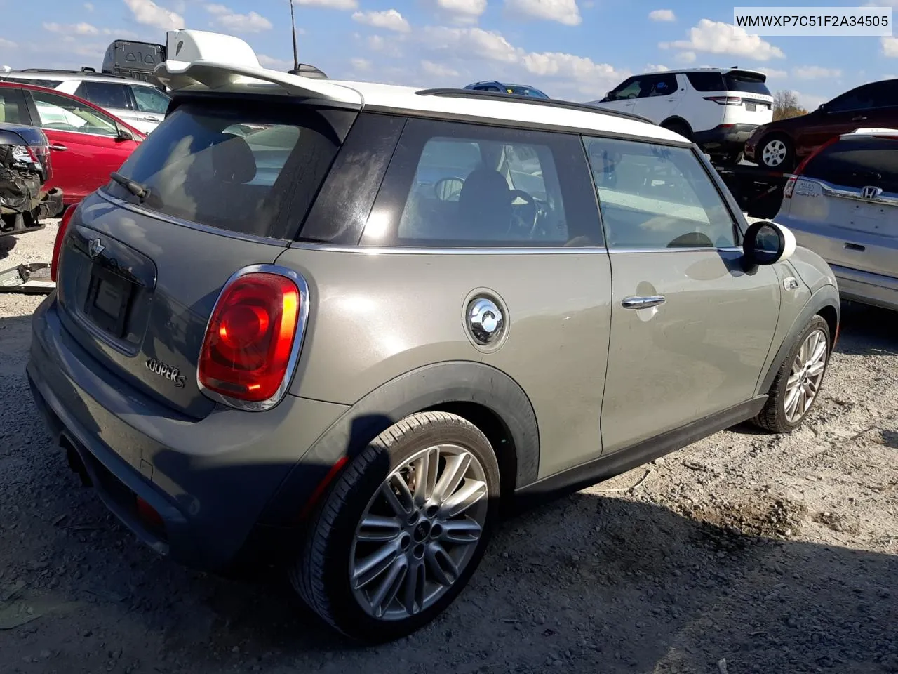 2015 Mini Cooper S VIN: WMWXP7C51F2A34505 Lot: 78138914