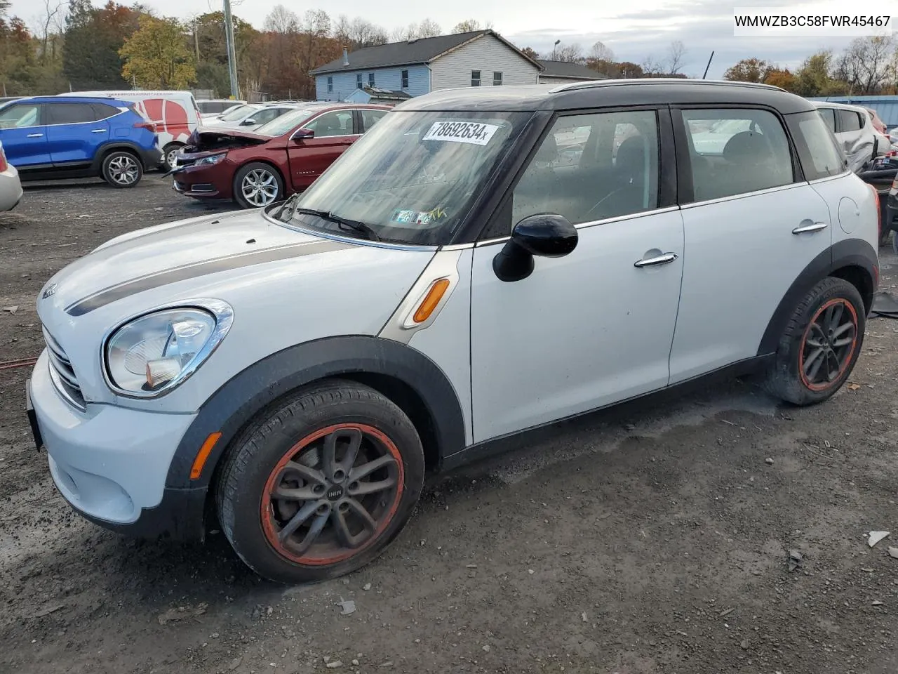 2015 Mini Cooper Countryman VIN: WMWZB3C58FWR45467 Lot: 78692634