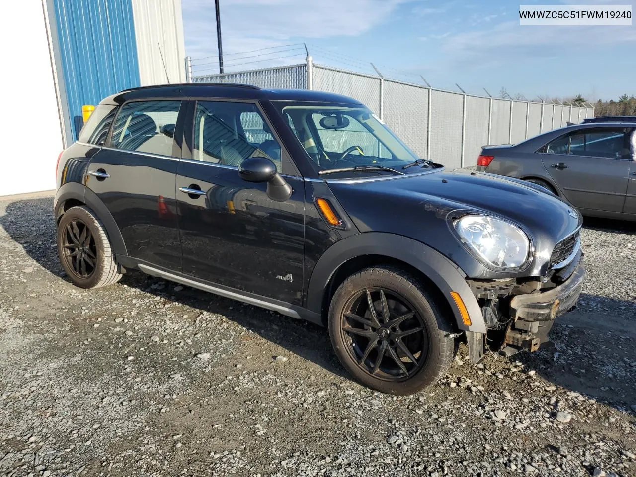 2015 Mini Cooper S Countryman VIN: WMWZC5C51FWM19240 Lot: 79180774