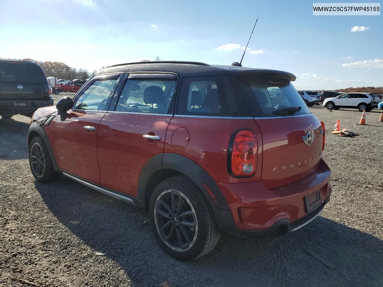 2015 Mini Cooper S Countryman VIN: WMWZC5C57FWP45155 Lot: 79516734