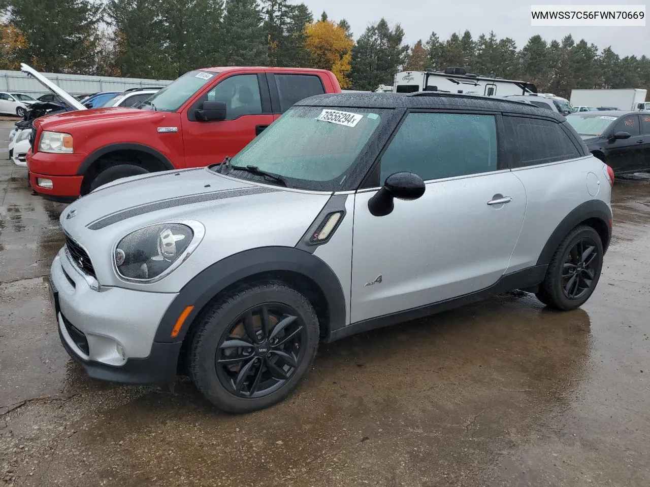 2015 Mini Cooper S Paceman VIN: WMWSS7C56FWN70669 Lot: 79556294