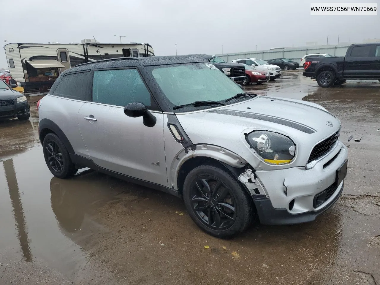 2015 Mini Cooper S Paceman VIN: WMWSS7C56FWN70669 Lot: 79556294