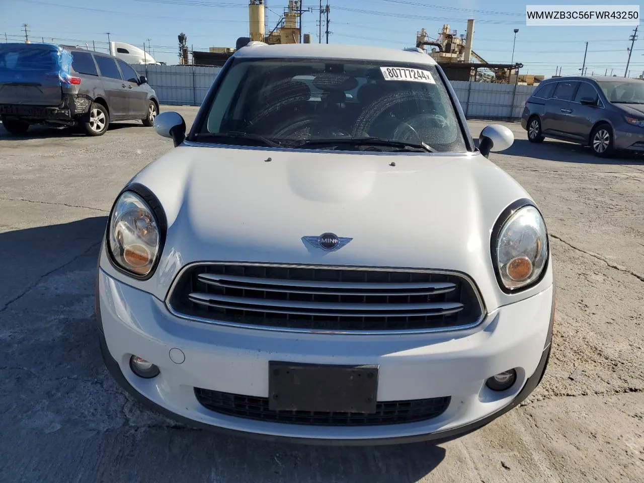 2015 Mini Cooper Countryman VIN: WMWZB3C56FWR43250 Lot: 80777244