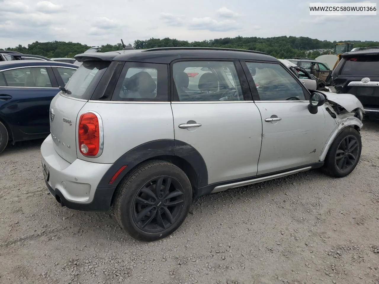 2016 Mini Cooper S Countryman VIN: WMWZC5C58GWU01366 Lot: 63587484