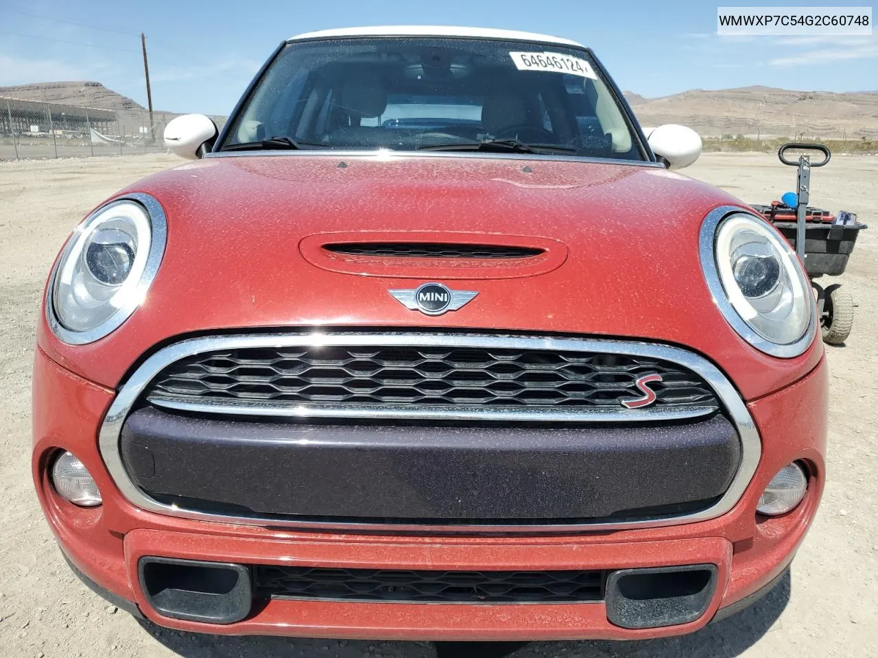 2016 Mini Cooper S VIN: WMWXP7C54G2C60748 Lot: 64646124