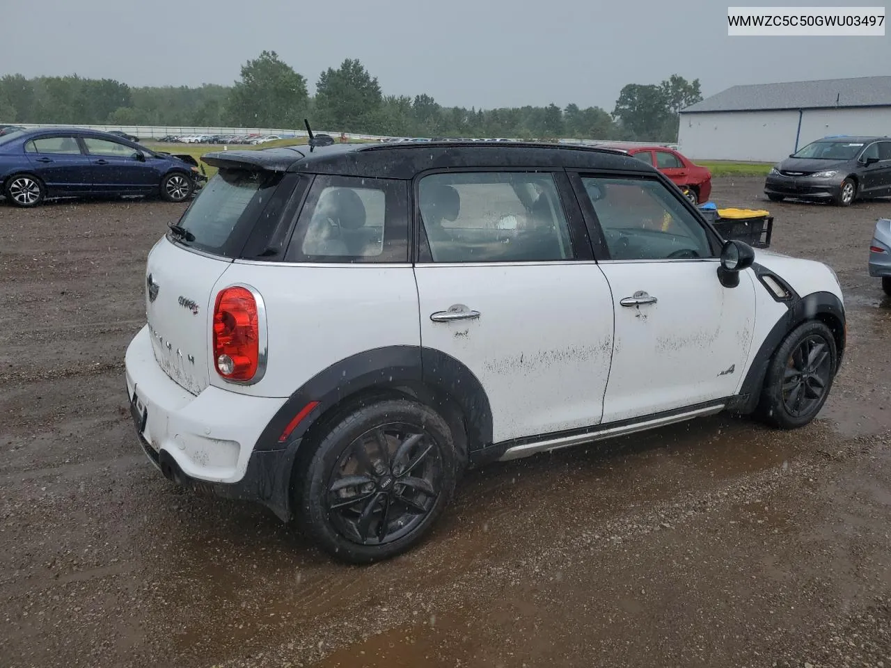 2016 Mini Cooper S Countryman VIN: WMWZC5C50GWU03497 Lot: 64667724