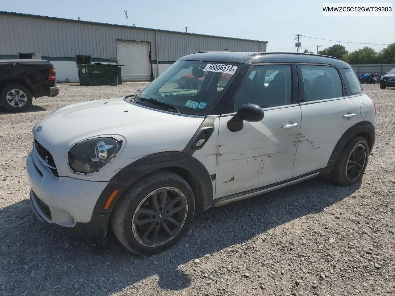 2016 Mini Cooper S Countryman VIN: WMWZC5C52GWT39303 Lot: 68856514