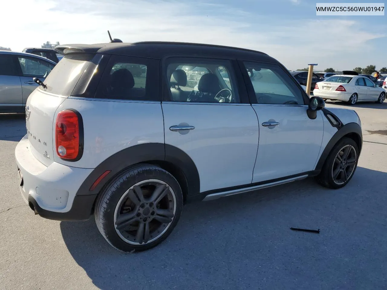 2016 Mini Cooper S Countryman VIN: WMWZC5C56GWU01947 Lot: 72048644