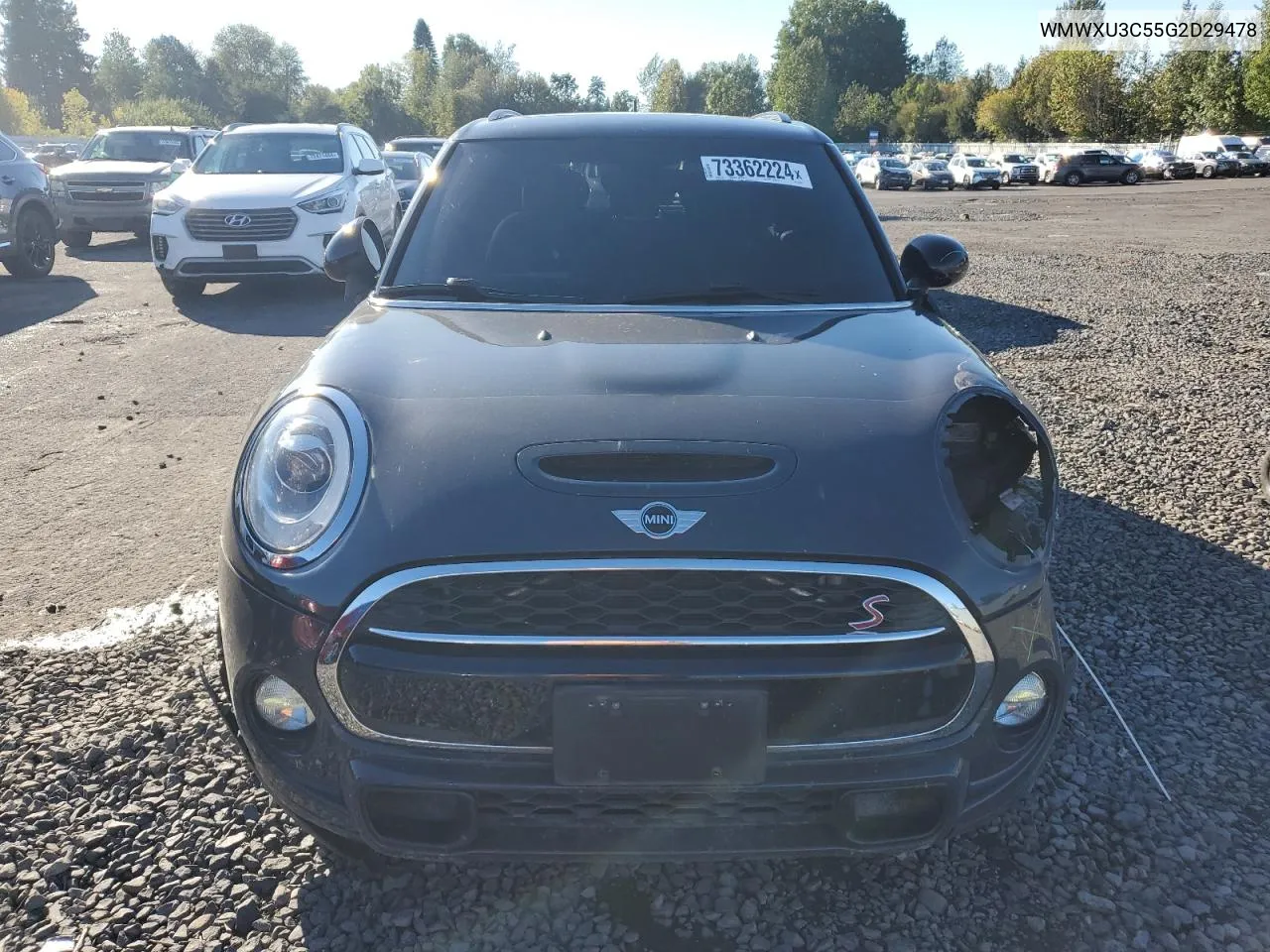 2016 Mini Cooper S VIN: WMWXU3C55G2D29478 Lot: 73362224