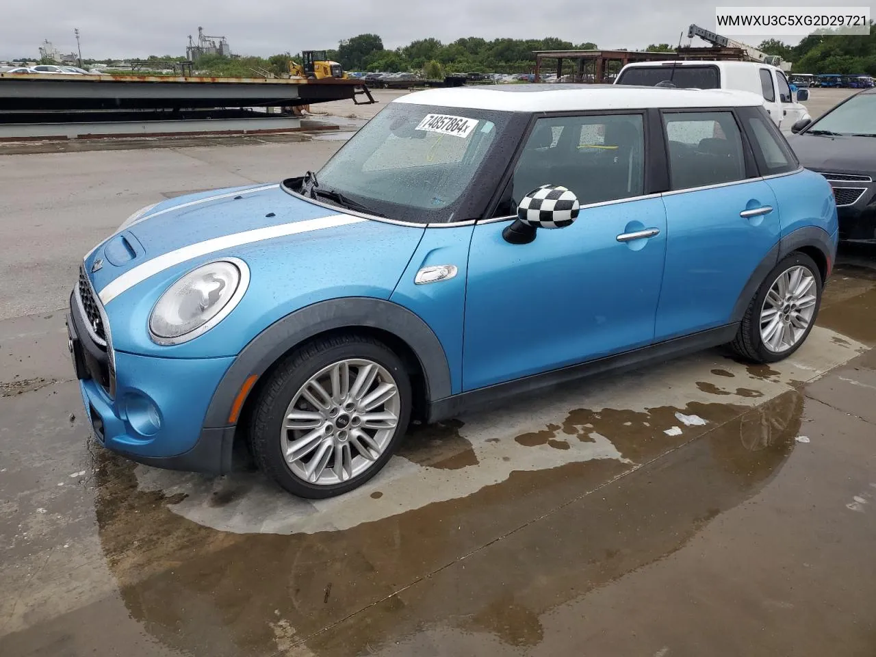 2016 Mini Cooper S VIN: WMWXU3C5XG2D29721 Lot: 74857864