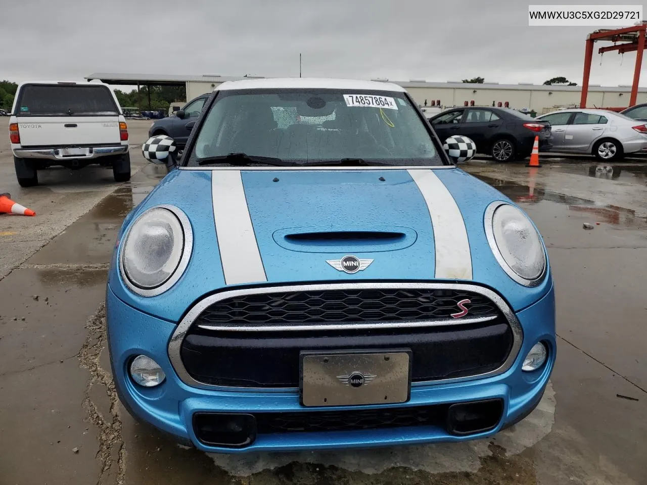 2016 Mini Cooper S VIN: WMWXU3C5XG2D29721 Lot: 74857864