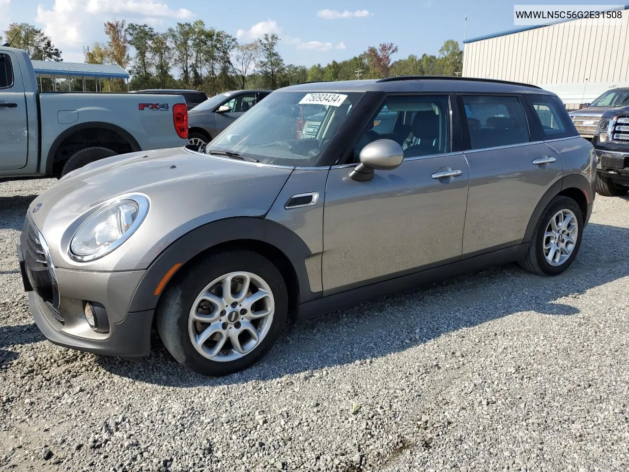 2016 Mini Cooper Clubman VIN: WMWLN5C56G2E31508 Lot: 75093434